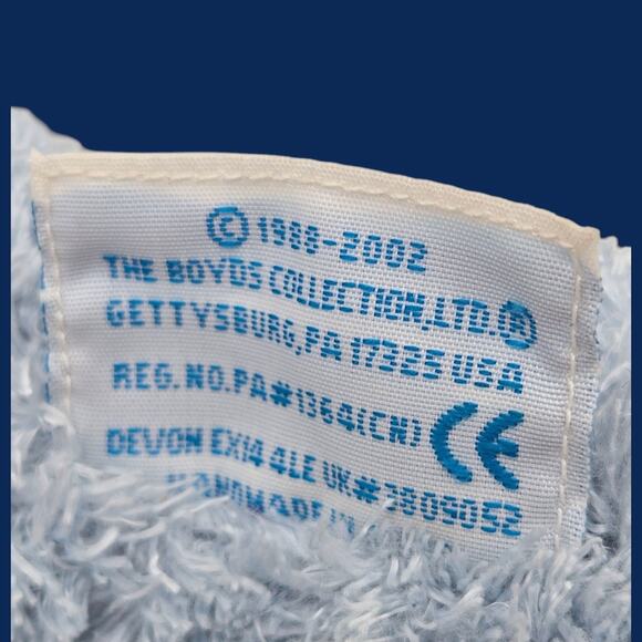 Rare Vintage NEW 10" Baby Boyds "Little Max" Squeaker Blue Dog Plush (1988-2002) - Picture 11 of 16